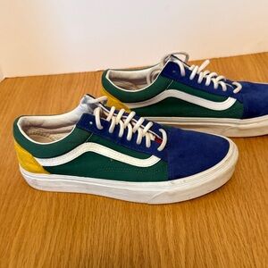 Vans Old Skool Yact Club Low-Top Casual Sneakers in Blue, Green & Yellow